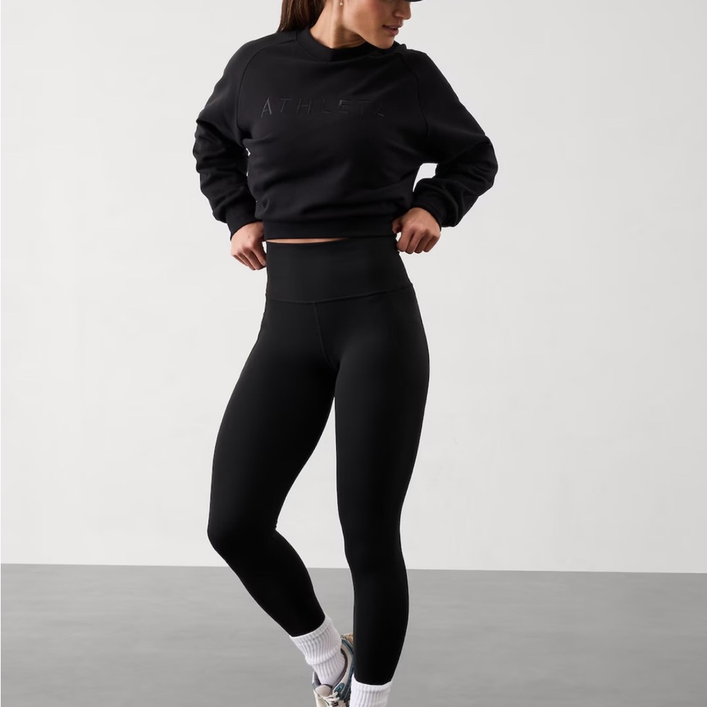 Athleta Women's Black Salutation Stash 7/8, XS